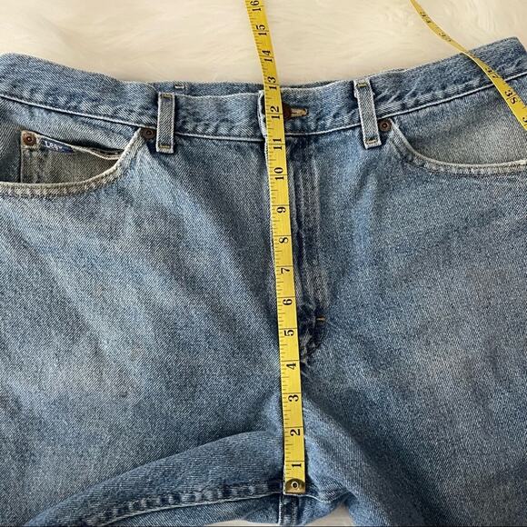 90s Lee Men’s Straight Leg Jeans Medium Wash Vintage Look 38X34 - Picture 5 of 10